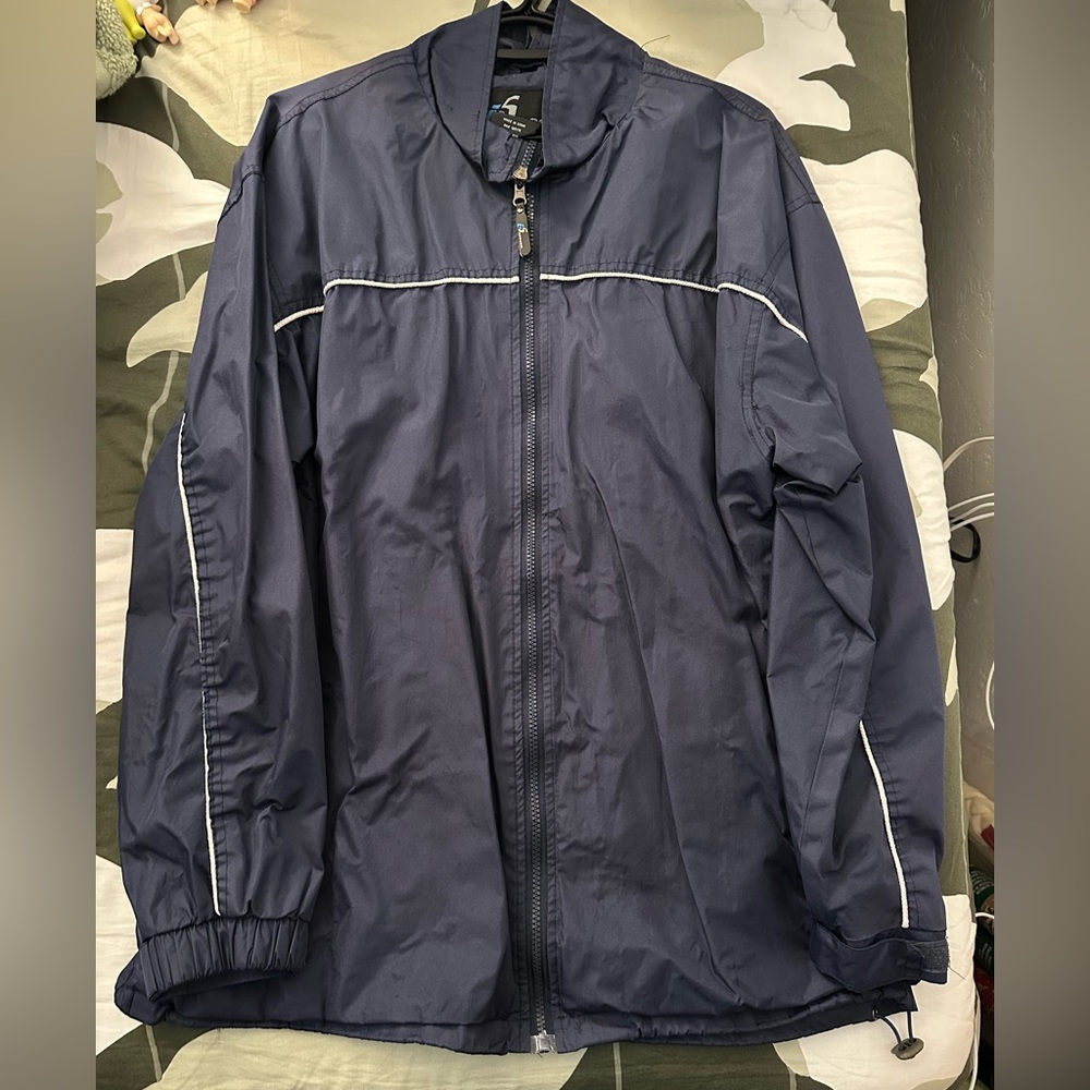 Blue windbreaker